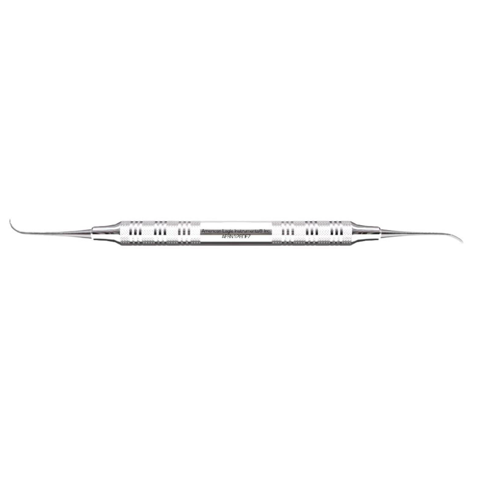 Sickle Scaler, #128 Nebraska, Anterior, Double-Ended, EagleLite Stainless Steel Handle, 3/8", Stainless Steel, 1/Pk, AESN128DEZ thumbnail 3