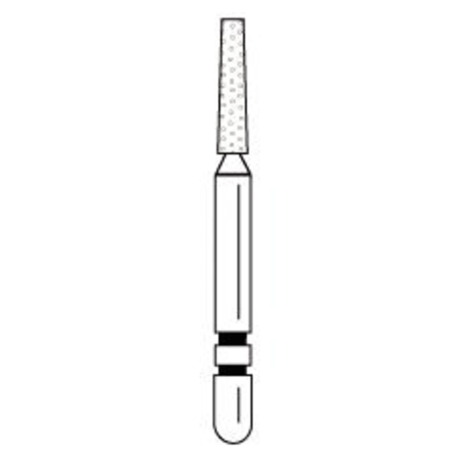 Two Striper Diamond Bur, FG, Flat-End Taper, 722.6C, 1.4 mm Major/1.0 mm Minor Diameter, 6.0 mm Length, Coarse, Green, 5/Pk, 2015357 thumbnail 3