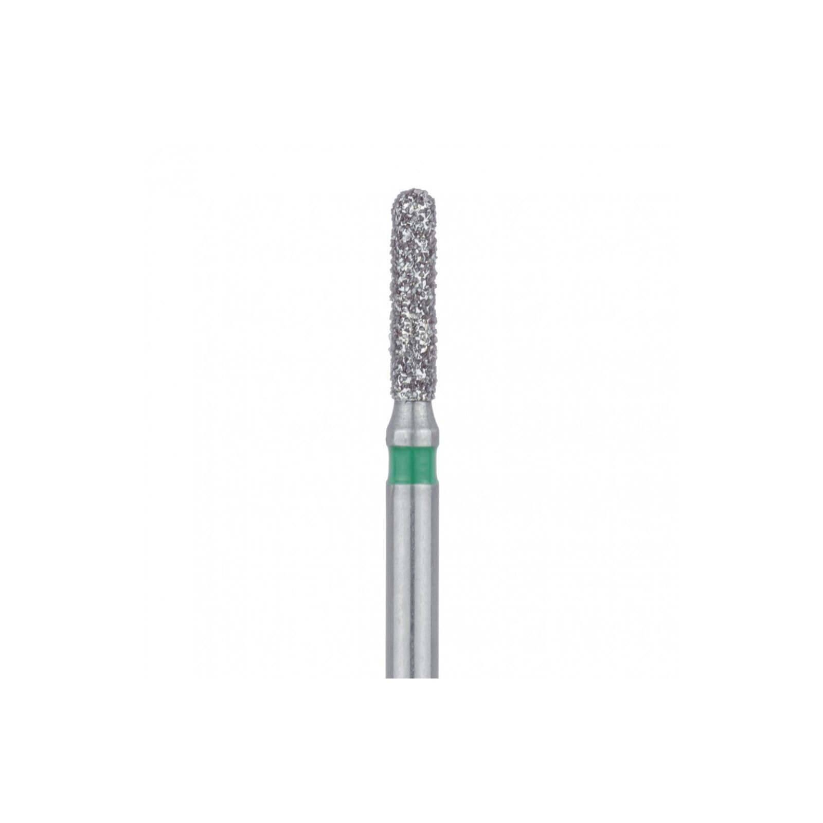 Meisinger 838LG-014-FG Coarse Diamond Bur, Round End Cylinder, Friction Grip, 1.4 mm Head Diameter, 7.0 mm Head Length, Green Ring, 5/Pkg thumbnail 3