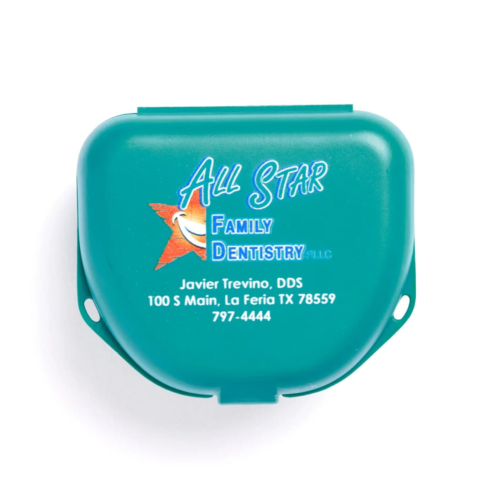 Zirc Imprinted Retainer Box, Teal, 1" Deep, 144/Pack, 25V500J - Imprinted Retainer Box 1-1/2In Deep Teal Pack of 144 - Image 1