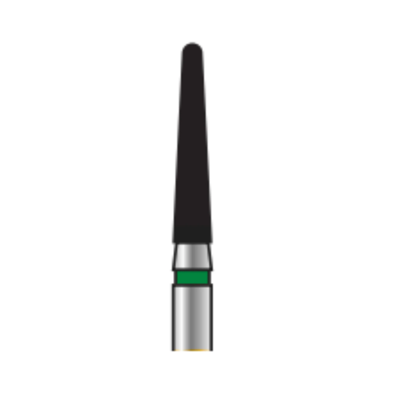 Alpen x1 Single Use Diamond Bur, FG, Round End Taper, Extra Fine, #856-016, 1.6 mm Diameter, 8.0 mm Length, Yellow, 25/Pkg, X856EF016 - Alpen® x1 Single Use Diamond Burs – FG, Extra Fine, Yellow, 25/Pkg - Tapered Round End, # 856, 1.6 mm Diameter, 8.0 mm Length - Image 1