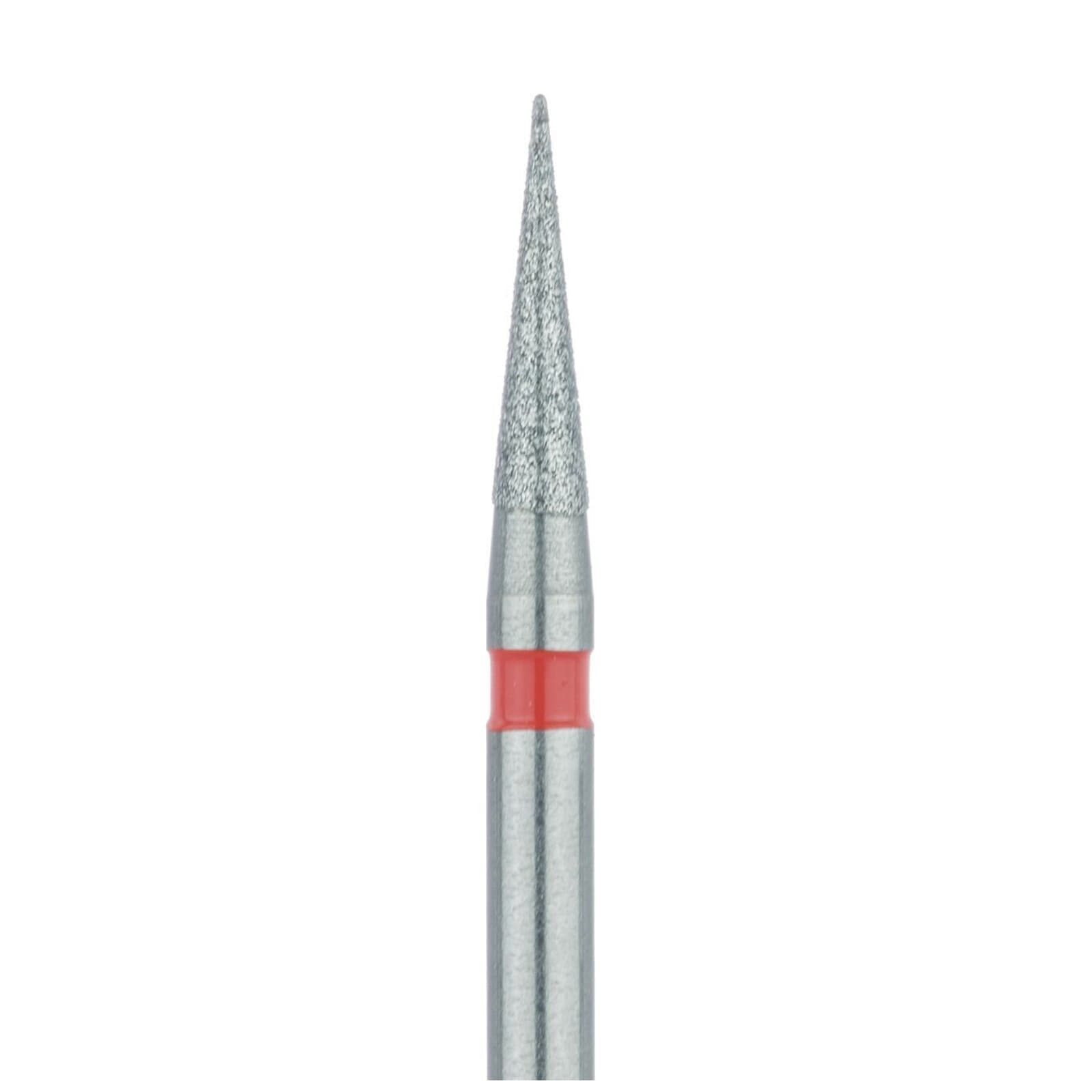 Meisinger Diamond Bur, Needle, Fine, FG (Friction Grip), 1.4 mm Head, 6 mm Working Length, Red, 898F-014, 5/Pk thumbnail 3