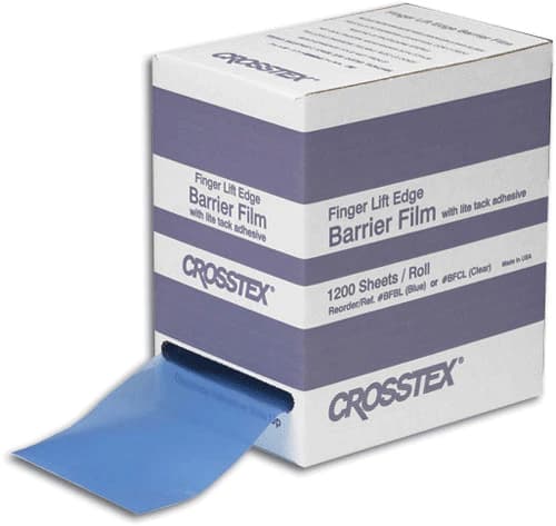 Crosstex Finger Lift Edge Barrier Film, Blue, 4" x 6", 1200 Sheets/Roll, BFBL thumbnail 7