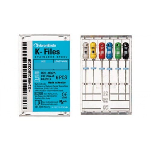 Kerr K-Files, Stainless Steel, 30 mm, #80, Black, 6/Pk, 06170 thumbnail 8
