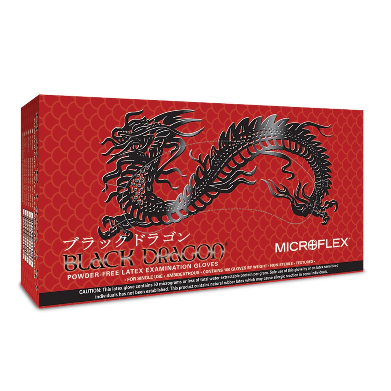 Black Dragon Powder-Free Latex Exam Gloves, Small, Black, 100/Box, BD-100L thumbnail 2