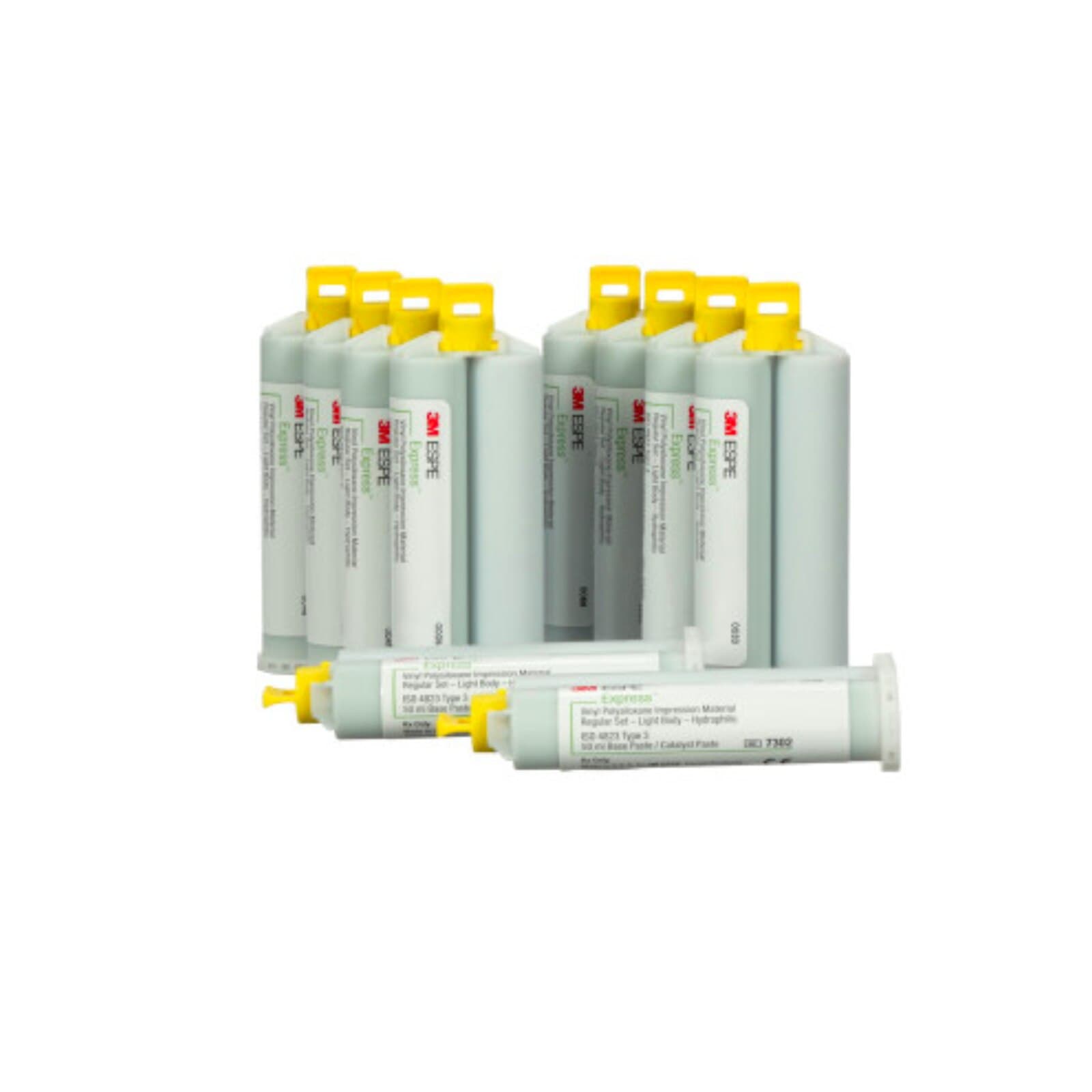 3M Express VPS Impression Material, Light Body, Regular Set, Green, Bulk Pack, 50 ml Cartridges, 10/Pk, 7302T thumbnail 3