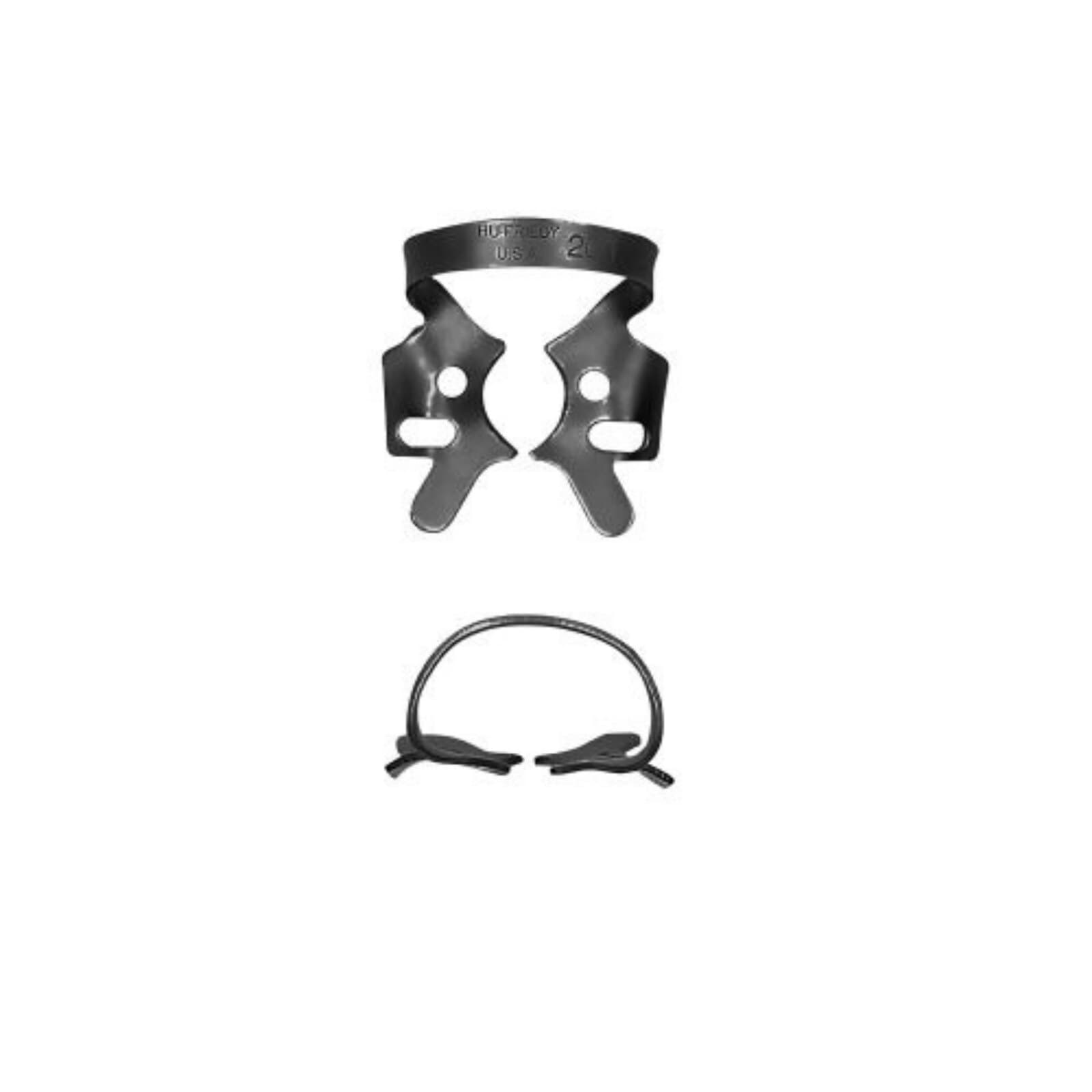 Hu-Friedy Black Line Rubber Dam Clamp #201, Winged, Upper Molar, Satin Steel, 1 Each thumbnail 2