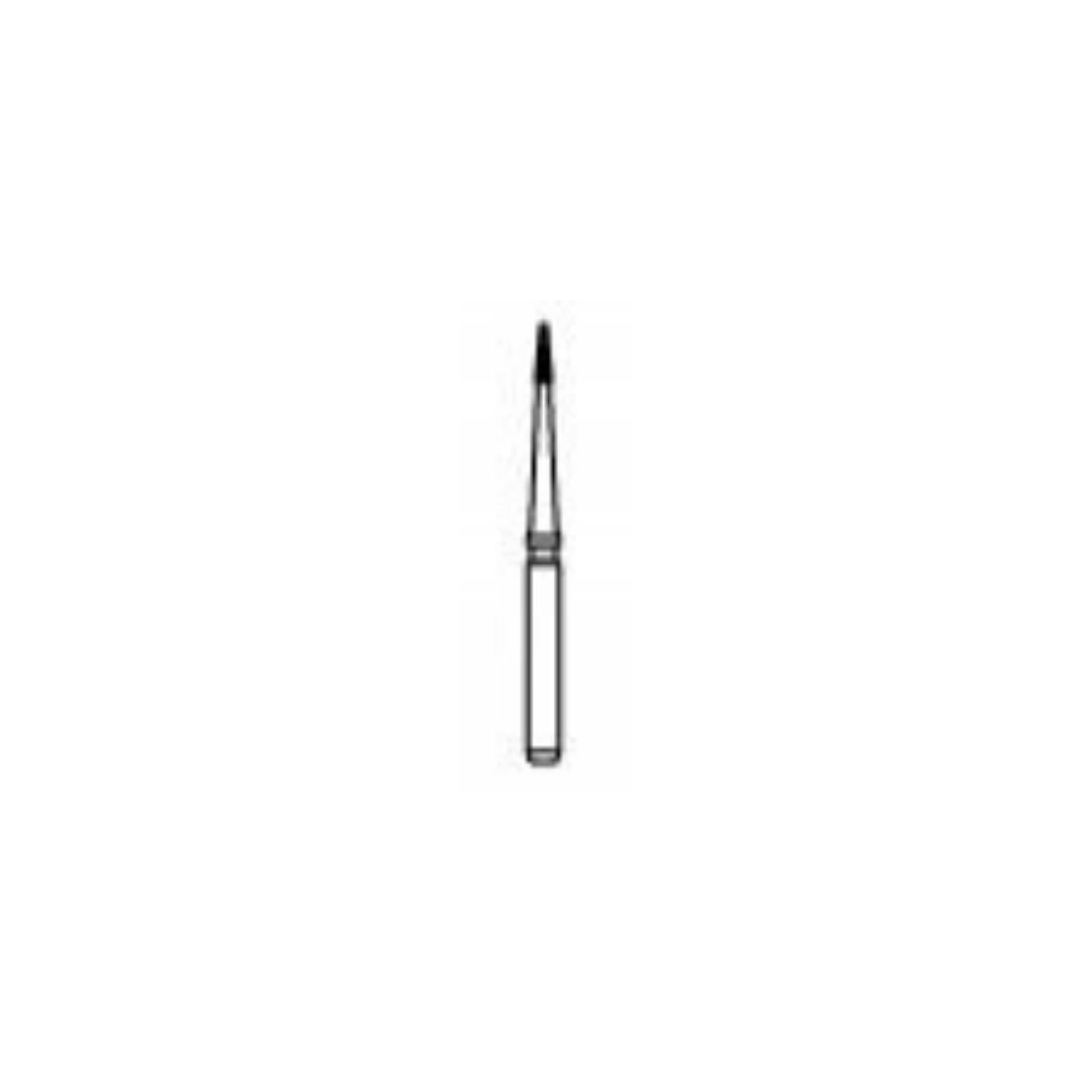 NTI TDF-3F Trimming & Finishing Carbide Bur, Safe End, FG, Fine, Yellow, 16-Flute, 0.8 mm, 5/Pk, H132-008F thumbnail 2
