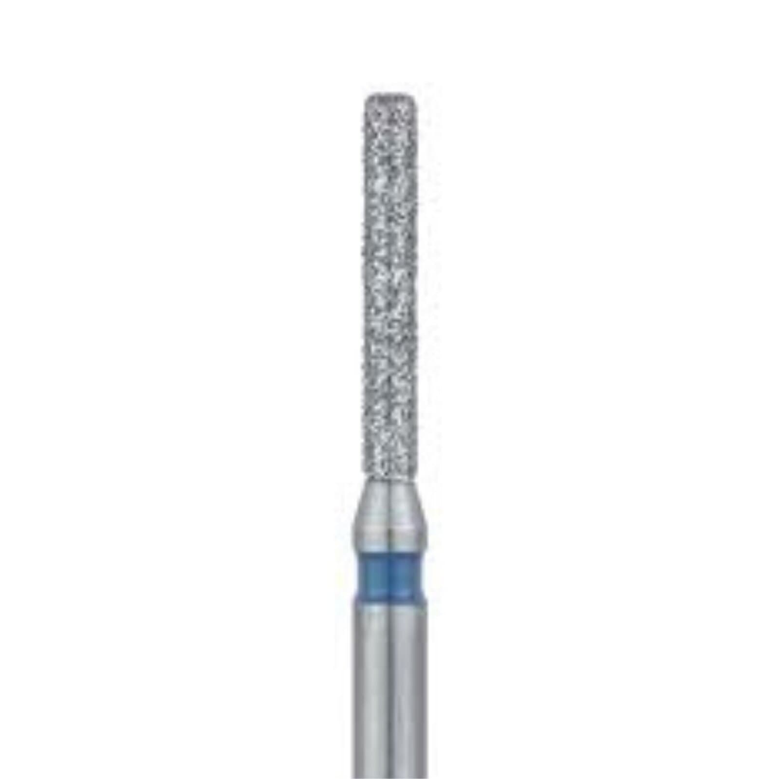 Meisinger 842F-012-FG Fine Diamond Bur, Round Edge Extra Long Cylinder, Friction Grip, 1.2 mm Diameter, 8 mm Working Length, Red Ring, 5/Pk thumbnail 3