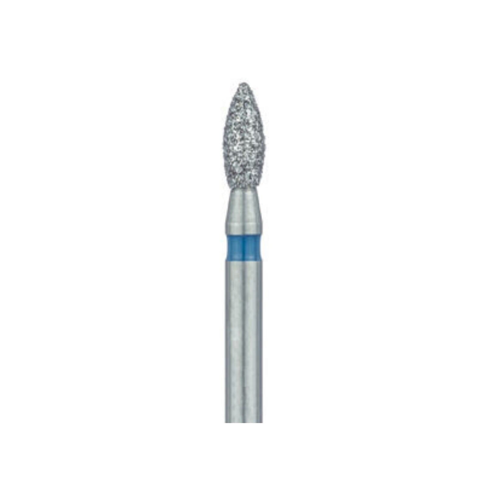 Meisinger 830-018-FG Medium Diamond Bur, Pointed Football, Friction Grip, 1.8 mm Head Diameter, 4.5 mm Working Length, Blue Ring, 5/Pack thumbnail 3