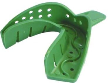 COE Spacer Disposable Perforated Impression Trays, #20D Large Lower, Green, 12/Pk, 252012 thumbnail 7