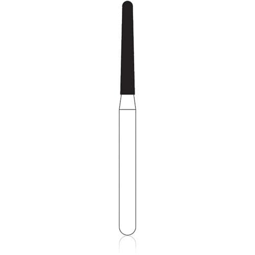NTI Diamond Bur, FG, Long Round End Taper, #SC856L-014, 1.4 mm, Super Coarse, Black, 5/Pk thumbnail 3