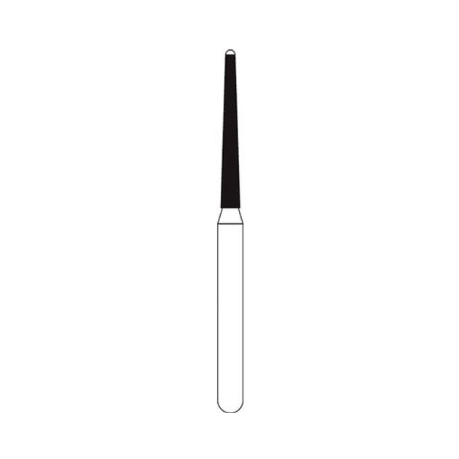 NTI Diamond Bur, Friction Grip (FG), Coarse, Safe End Taper, #C857-012, 1.2 mm Diameter, 10.0 mm Length, 5/Pack thumbnail 2
