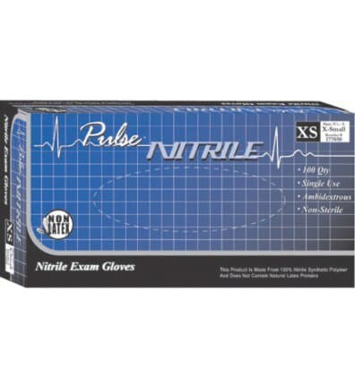 Pulse Nitrile Powder-Free Exam Gloves, Large, Dark Lavender Blue, Textured, Chemo Rated, 200/Box, 177302 thumbnail 2
