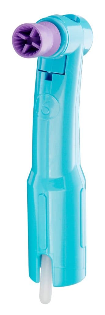 Young Contra Petite Web LF Disposable Prophy Angle, Firm Blue Webbed Cup, Latex-Free, 1200/Pk, 154712 thumbnail 3