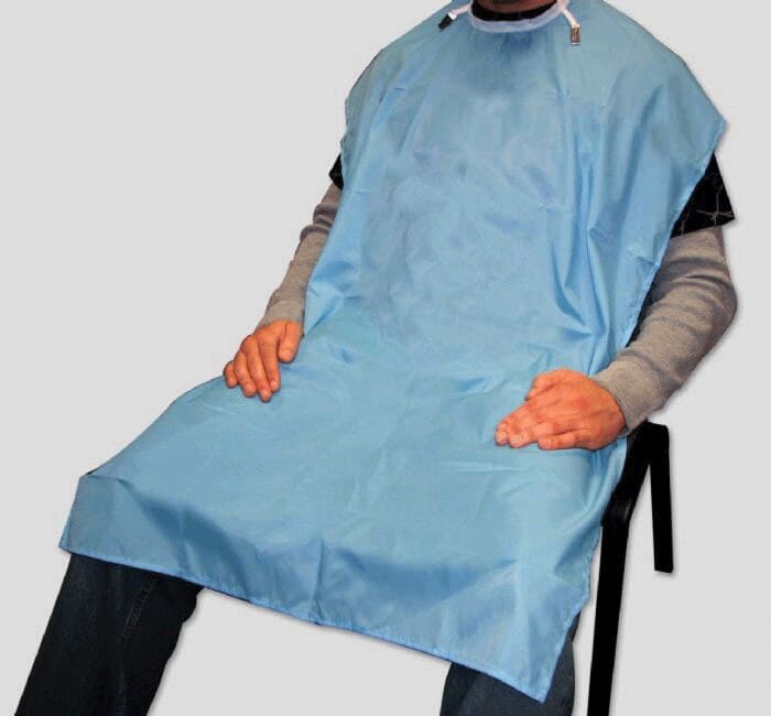 Crosstex Patient Barrier Apron, Plastic, Knee Length, 27" x 44", White, NP4WH thumbnail 4
