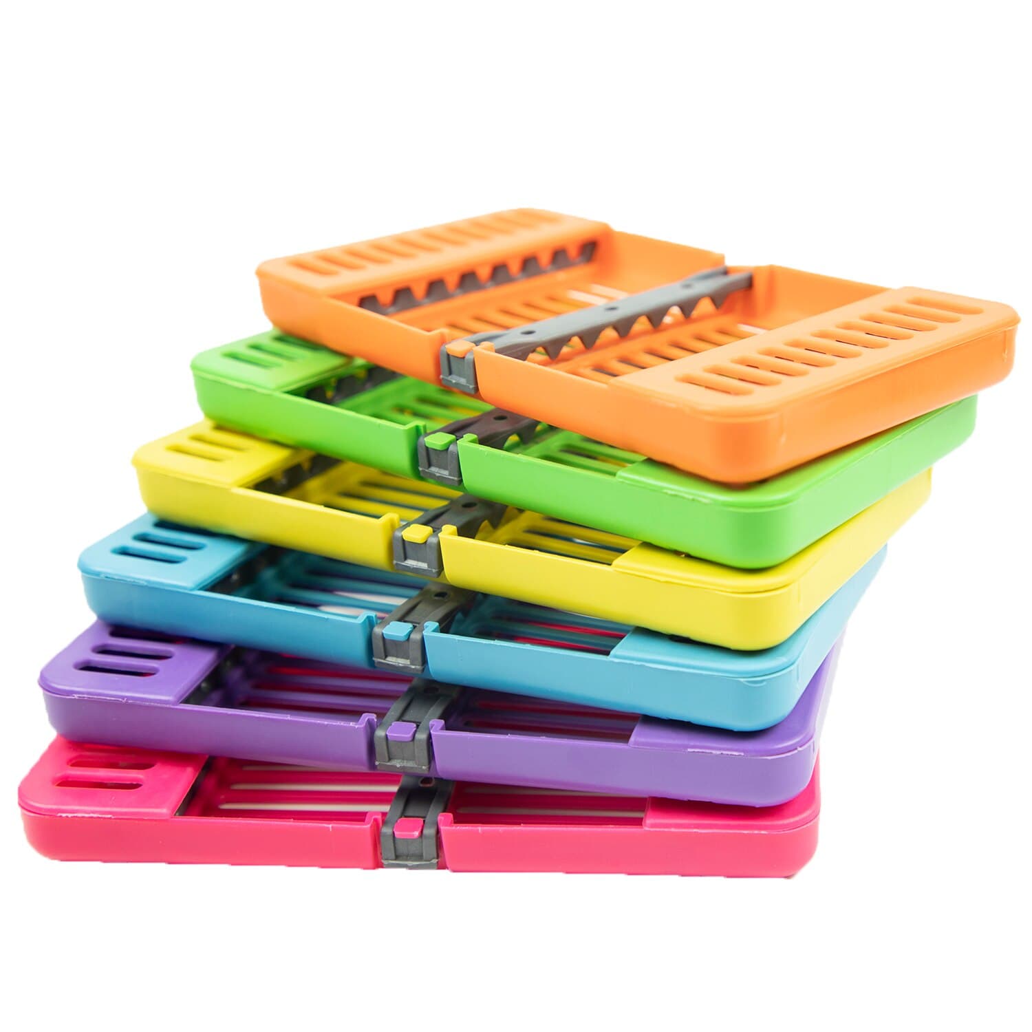 Zirc Compact Instrument Cassette, 8-Instrument, Neon Pink, 7-1/8" x 3-7/8" x 5/8", 1/Pk, 50Z915S thumbnail 3