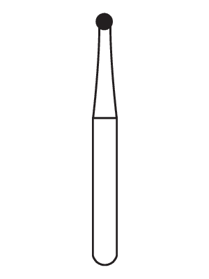 Alpen Operative Surgical Carbide Burs, FGSS, Round, #4, 1.4 mm, 10/Pk, R300004 thumbnail 2