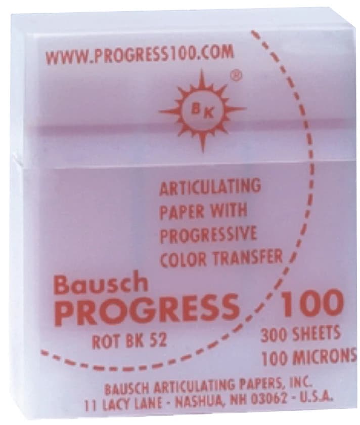 Bausch Progress 100 Articulating Paper Strips, 100 Micron, Blue, Plastic Dispenser, 300/Pk, BK-51 thumbnail 6