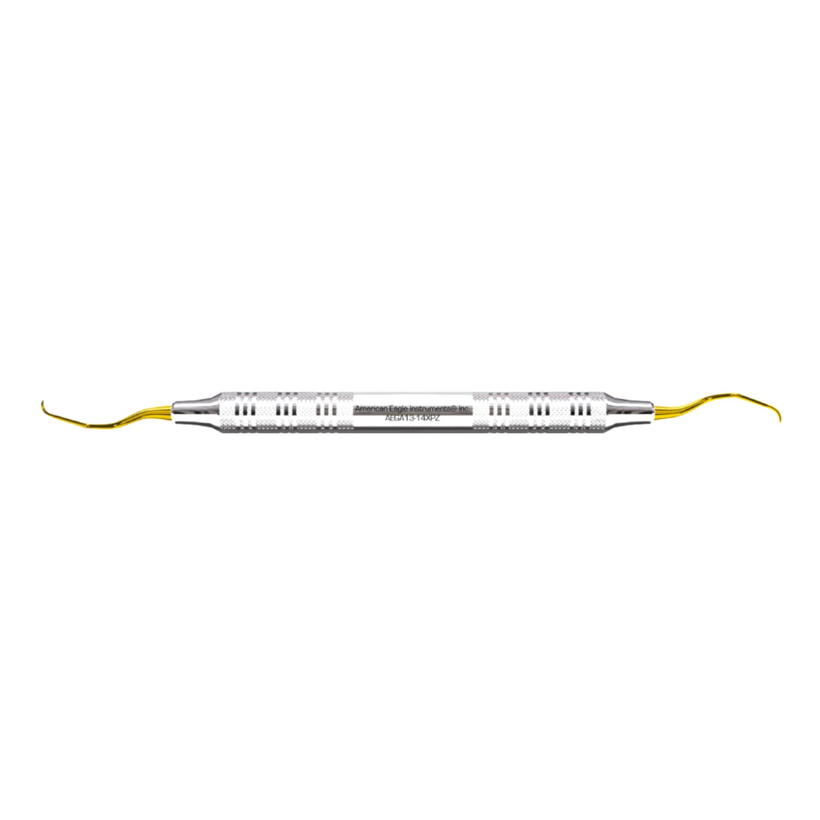 American Eagle XP Gracey +3 Access Curette #13/14, Double End, EagleLite Stainless Steel Handle, 3/8" Shank, AEGA13-14XPZ - American Eagle #13/14 XP Gracey +3 Access Curette with 3/8" EagleLite Stainless - Image 1