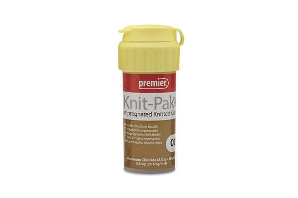 Knit-Pak+ Impregnated Knitted Gingival Retraction Cord, Aluminum Chloride, Size 1, Blue, 100" per Bottle, 9007564 thumbnail 3