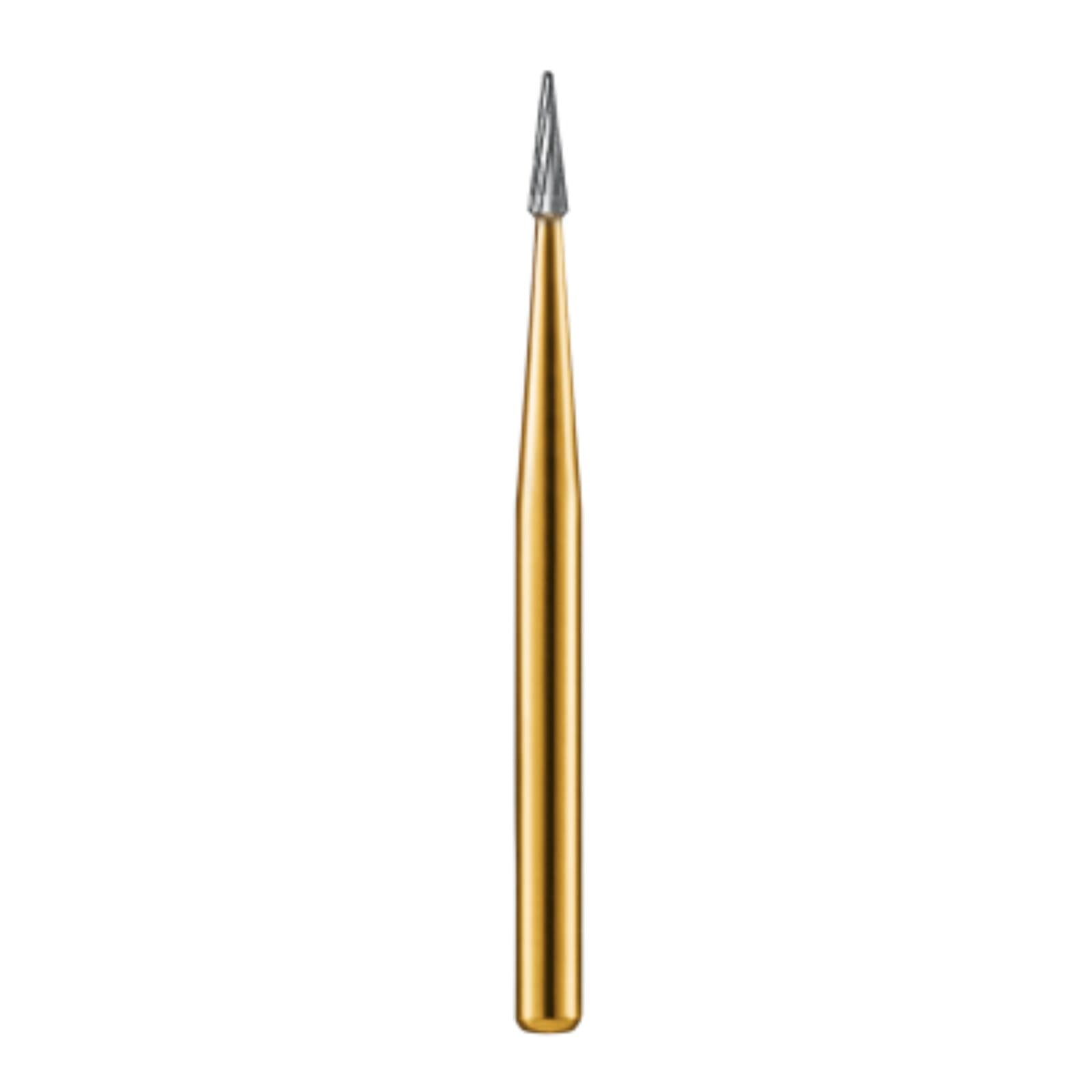 Kerr Trimming & Finishing Carbide Bur FG 7702, Taper Finishing, 12 Flute, 1 mm Diameter, 4.9 mm Length, 10/Pk thumbnail 2