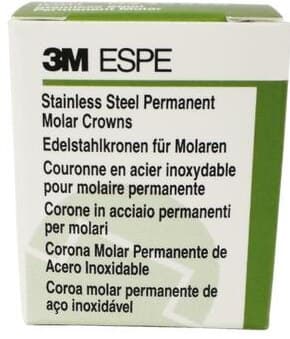 3M ESPE Stainless Steel Permanent Molar Crown, 6LL4, Lower Left First Permanent Molar, Size 4, 5/Box thumbnail 12