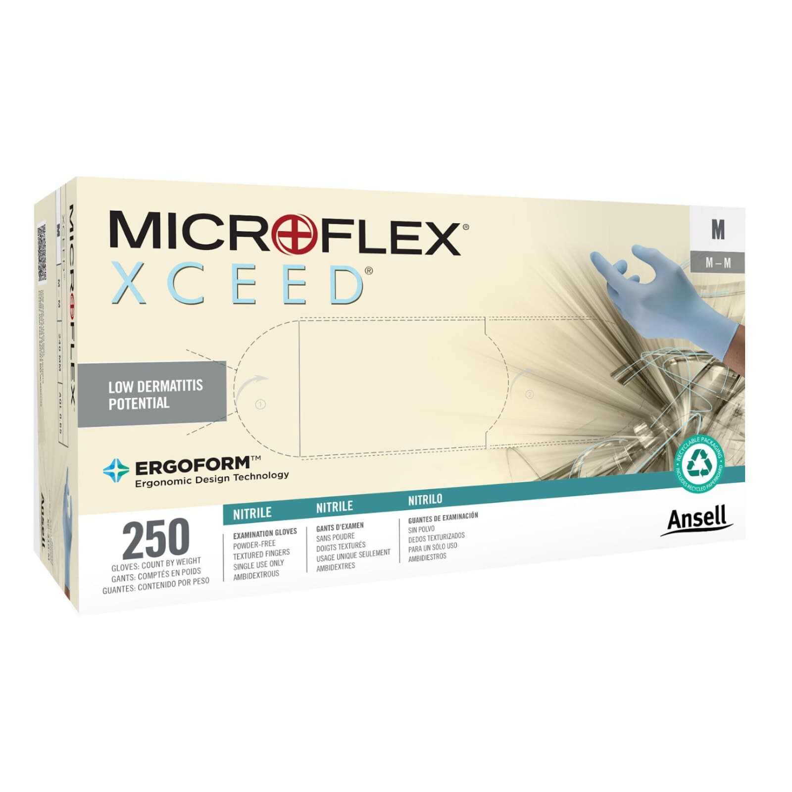 XCEED® Nitrile Examination Gloves, Powder Free, Latex Free, Blue, Small, 250/Box, XC-310-S thumbnail 11