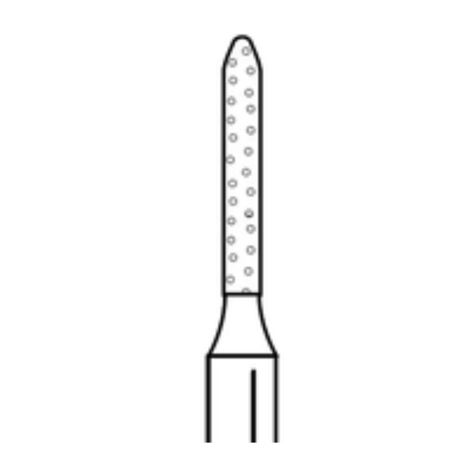 Two Striper Diamond Bur, FG, Modified Beveled Cylinder, 510.6C, 1.0 mm, Coarse, Green, 5/Pk, 2015973 thumbnail 3