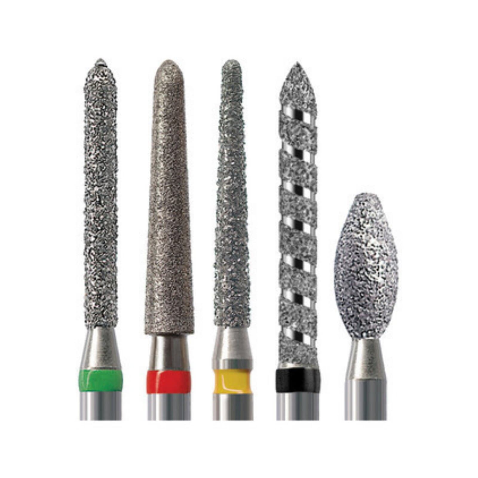 NTI FG Diamond Bur, Coarse, Pear Round End, #830-014 (C830-014), 1.4 mm Diameter, 2.7 mm Length, Green, 5/Pkg thumbnail 2
