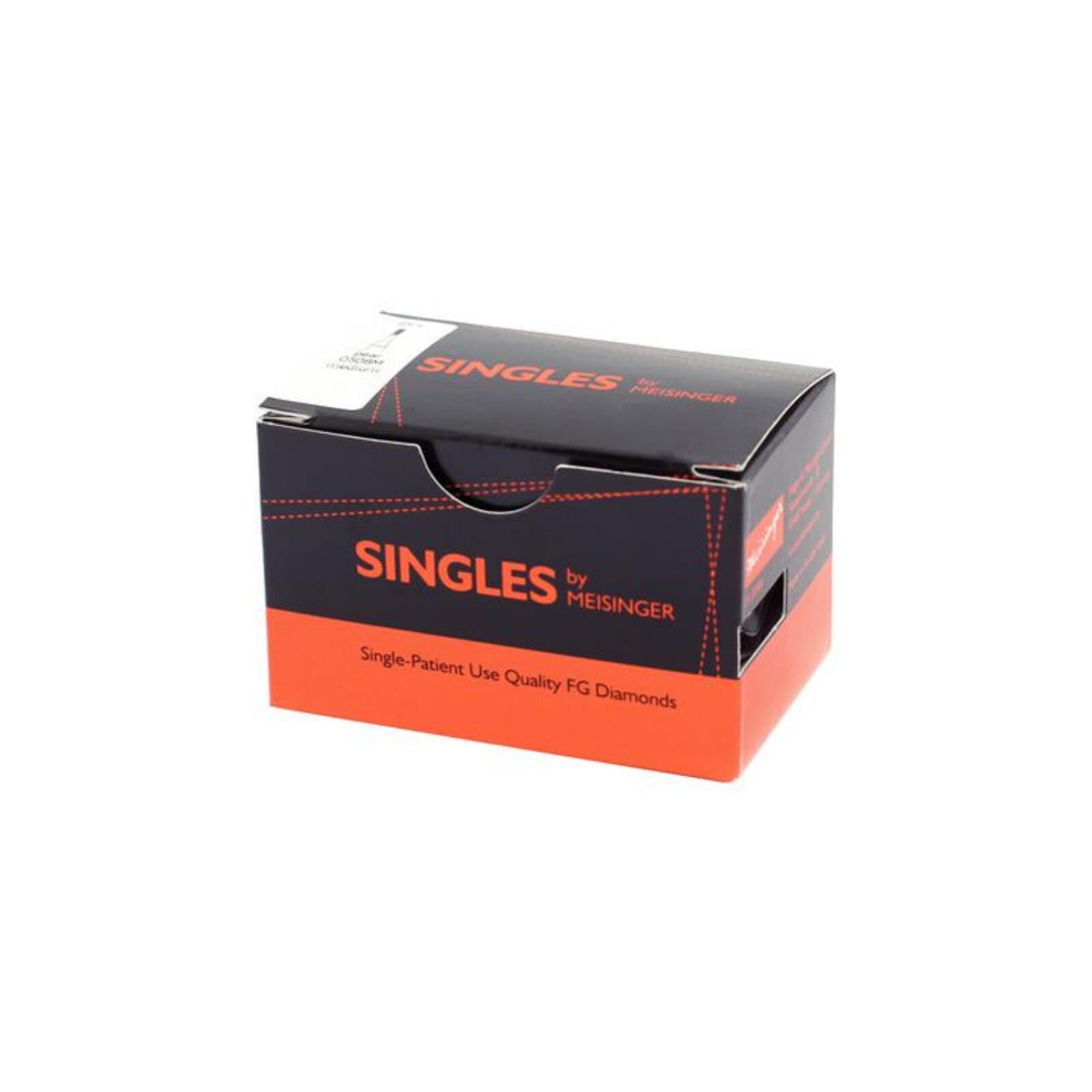 Meisinger Single-Use Sterile Diamond Bur, FG, Tapered Round End, #1121.8C, 2.1 mm, Super Coarse, Black, 25/Pk thumbnail 11