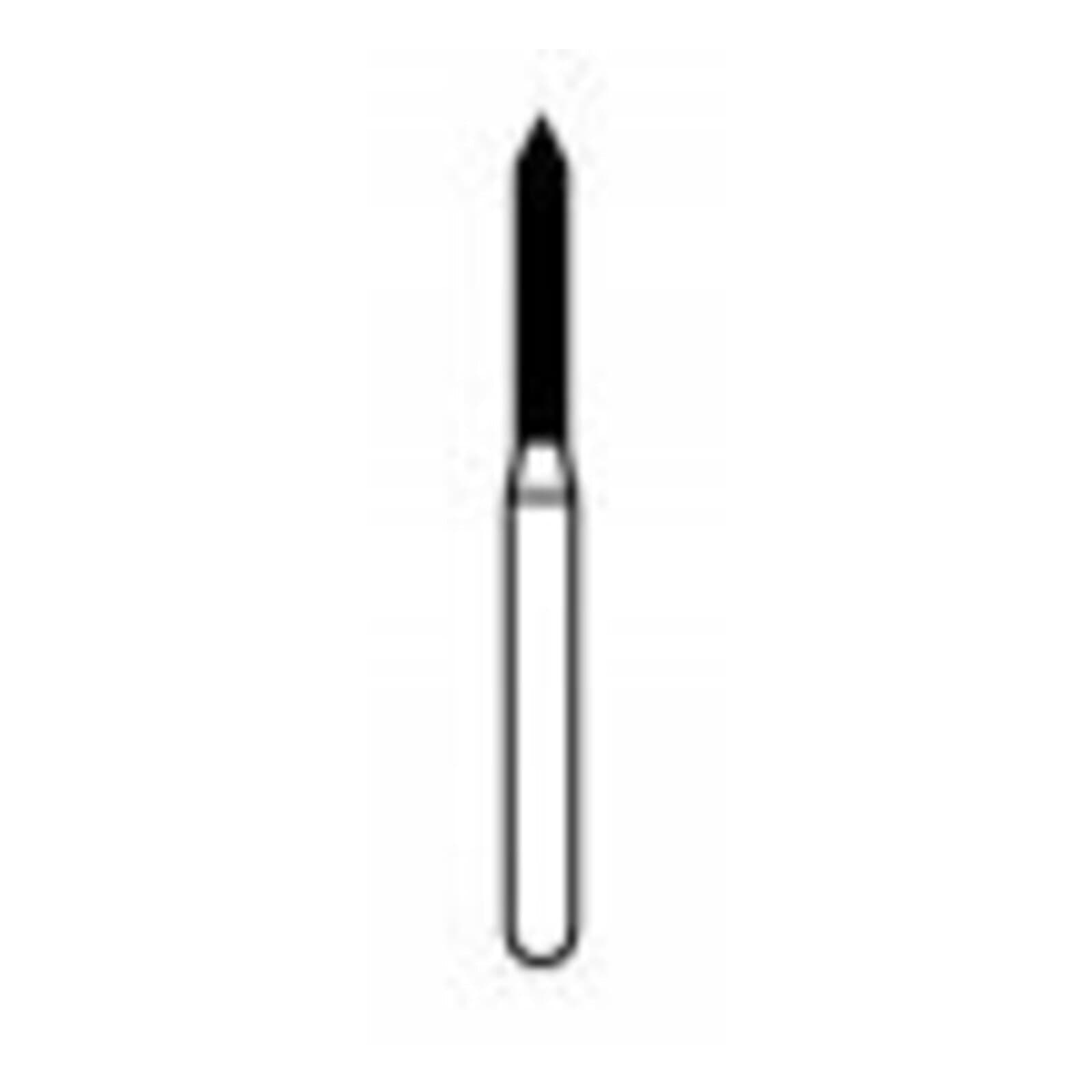 NTI Friction Grip Diamond Bur, Fine, Beveled Cylinder, #885-012, 1.2 mm Diameter, 8.0 mm Length, 5/Pkg, F885-012 thumbnail 2