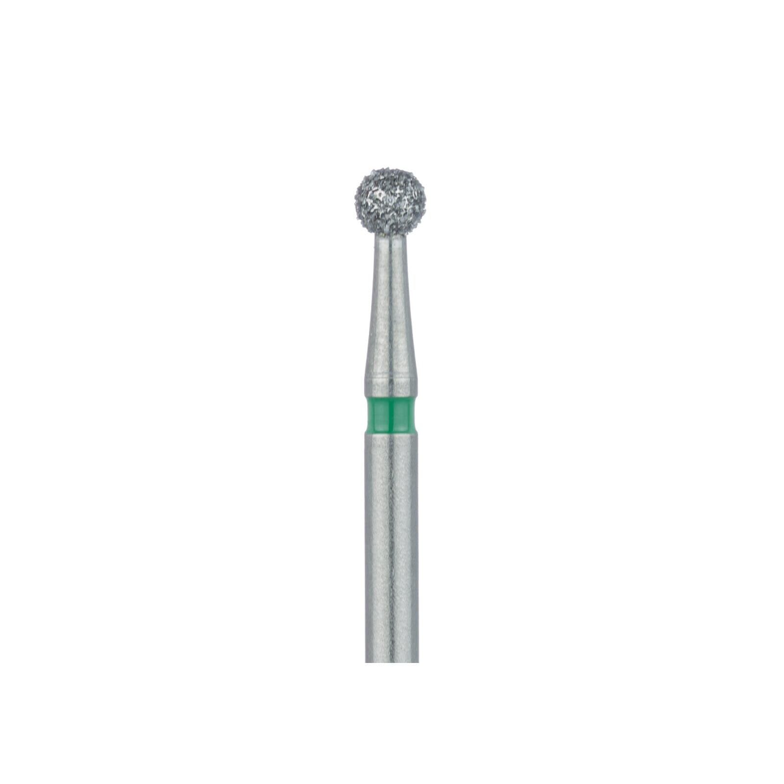 Meisinger Multi-Use Diamond Bur, Friction Grip, Round, 801G, 2.1 mm, Coarse, Green, 5/Pk, 801G-021-FG thumbnail 4