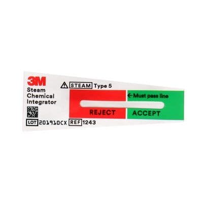 3M Comply SteriGage Steam Chemical Integrator, Class 5, 2" x 0.75", 100/Pk, 1243B thumbnail 7