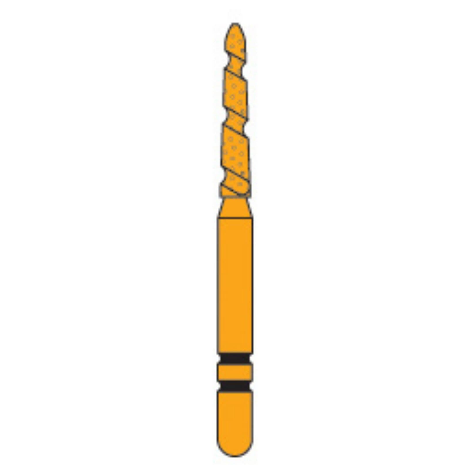 Two Striper TS2000 Diamond Bur, Gold Plated Curettage (GCP), FG, Coarse, Cone Beveled End, 2006.8GC, 5/Pkg, 2000068 thumbnail 2