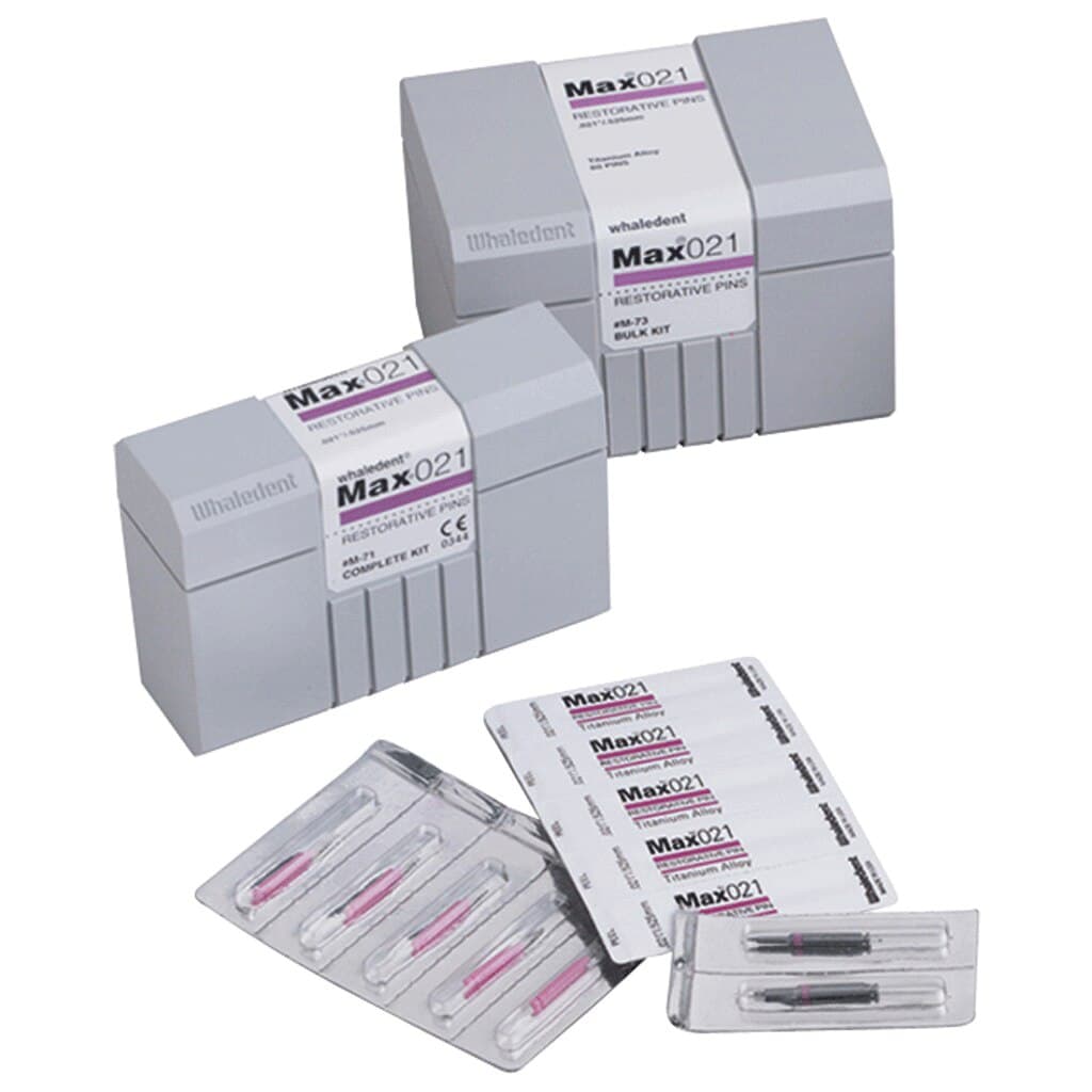 Max Restorative Pins Bulk Kit, Titanium Alloy, Self-Threading Parapulpal Pins, 0.021" (0.525 mm), Purple, M-23, 50/Box thumbnail 8