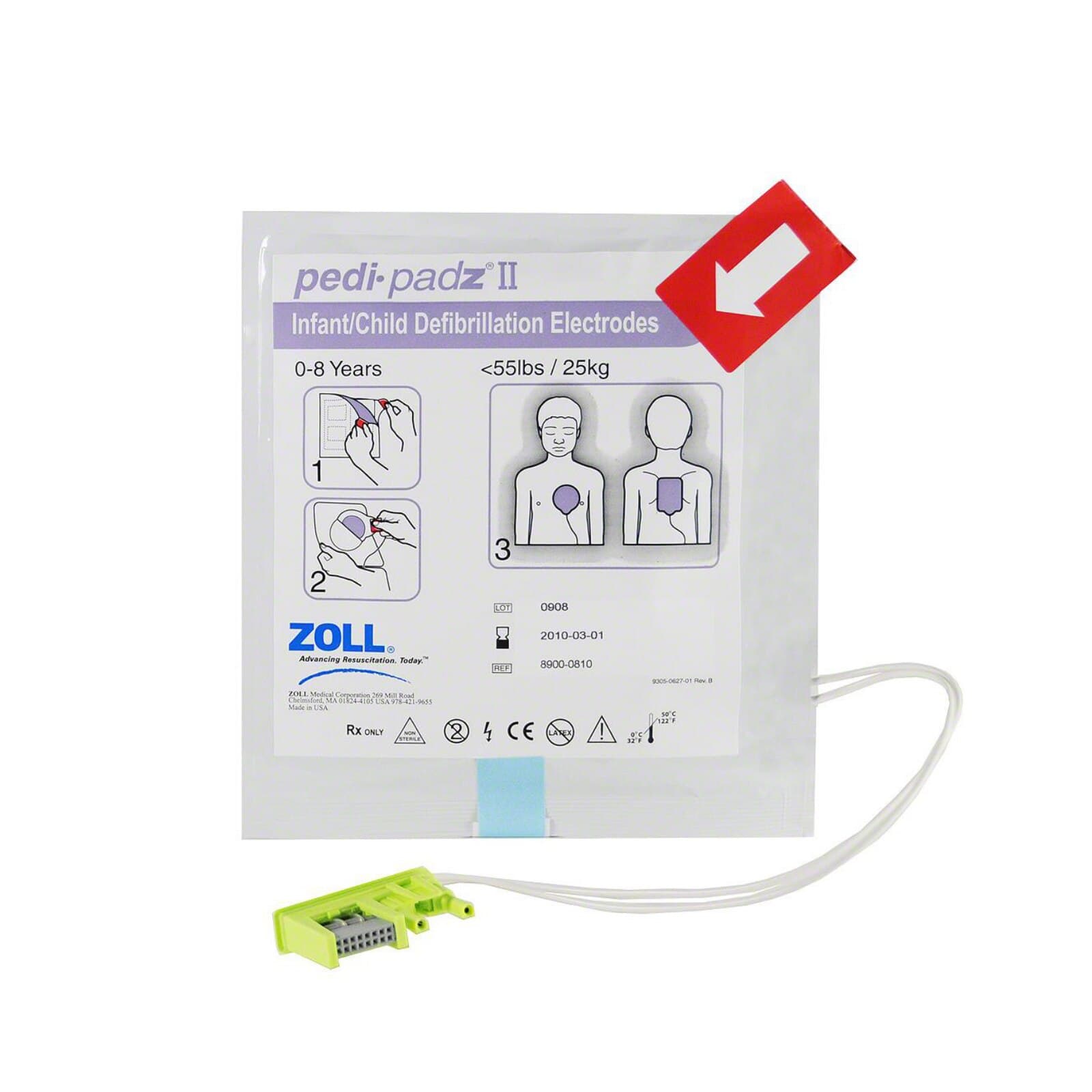 Zoll Pedi-Padz II Pediatric Defibrillation Electrodes, One Pair, 8900-0810-01 thumbnail 3