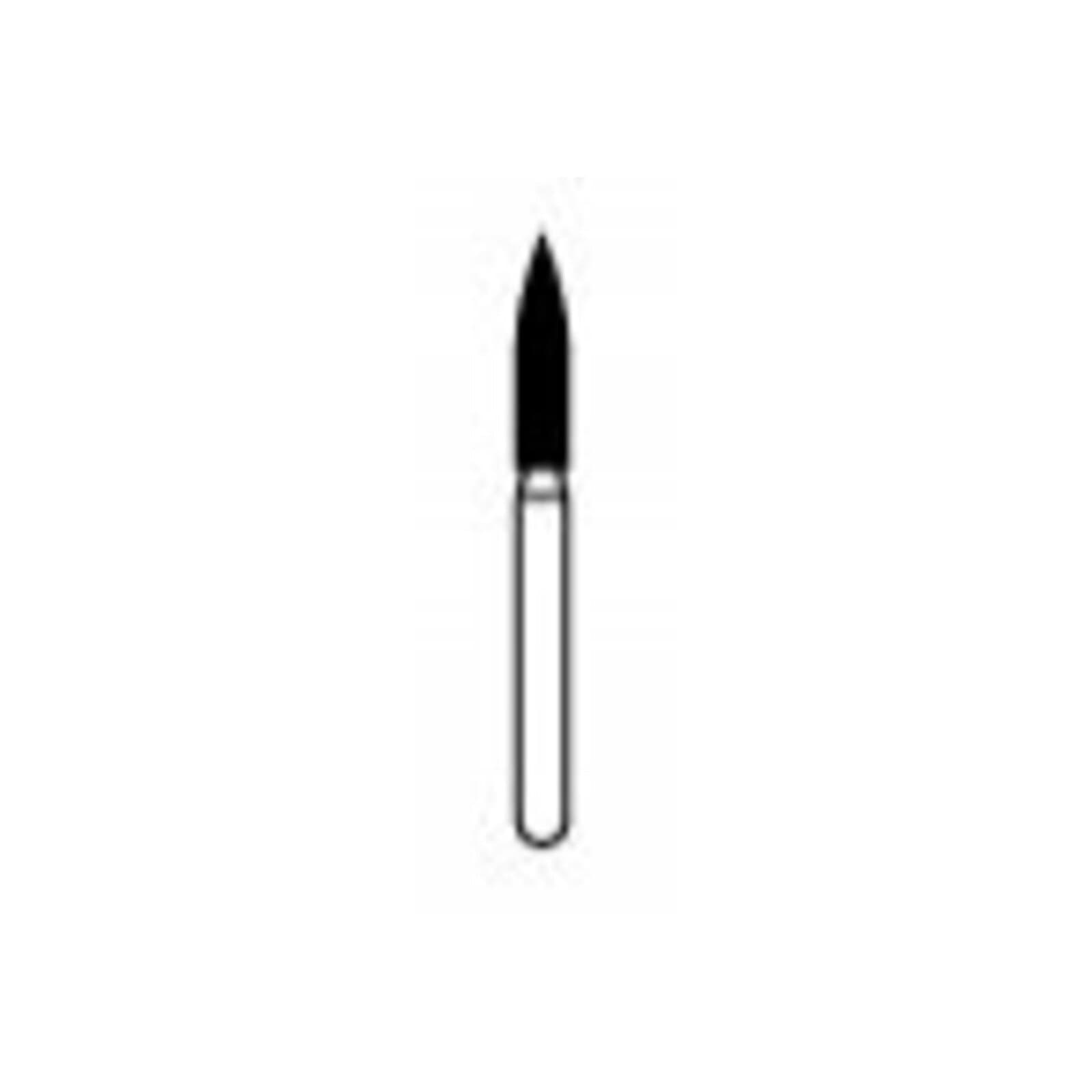 NTI Diamond Bur, FG, Flame, #862-016, 1.6 mm, Coarse, Green, 5/Pk, C862-016 thumbnail 3