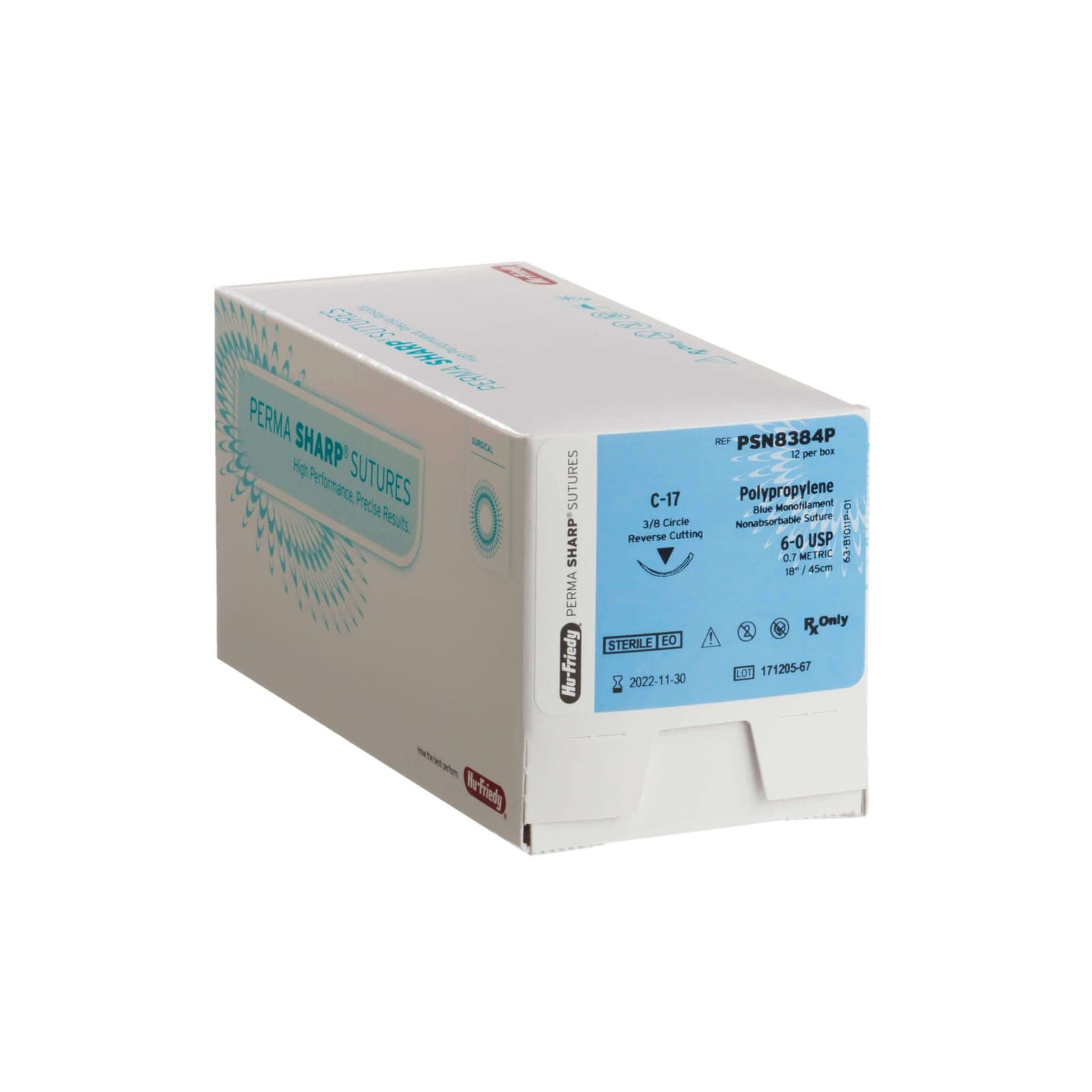 Hu-Friedy Perma Sharp Plain Gut Absorbable Suture, 3-0, C-7 Reverse Cutting Needle, 3/8 Circle, 27", 12/Box, PSNH810A thumbnail 3