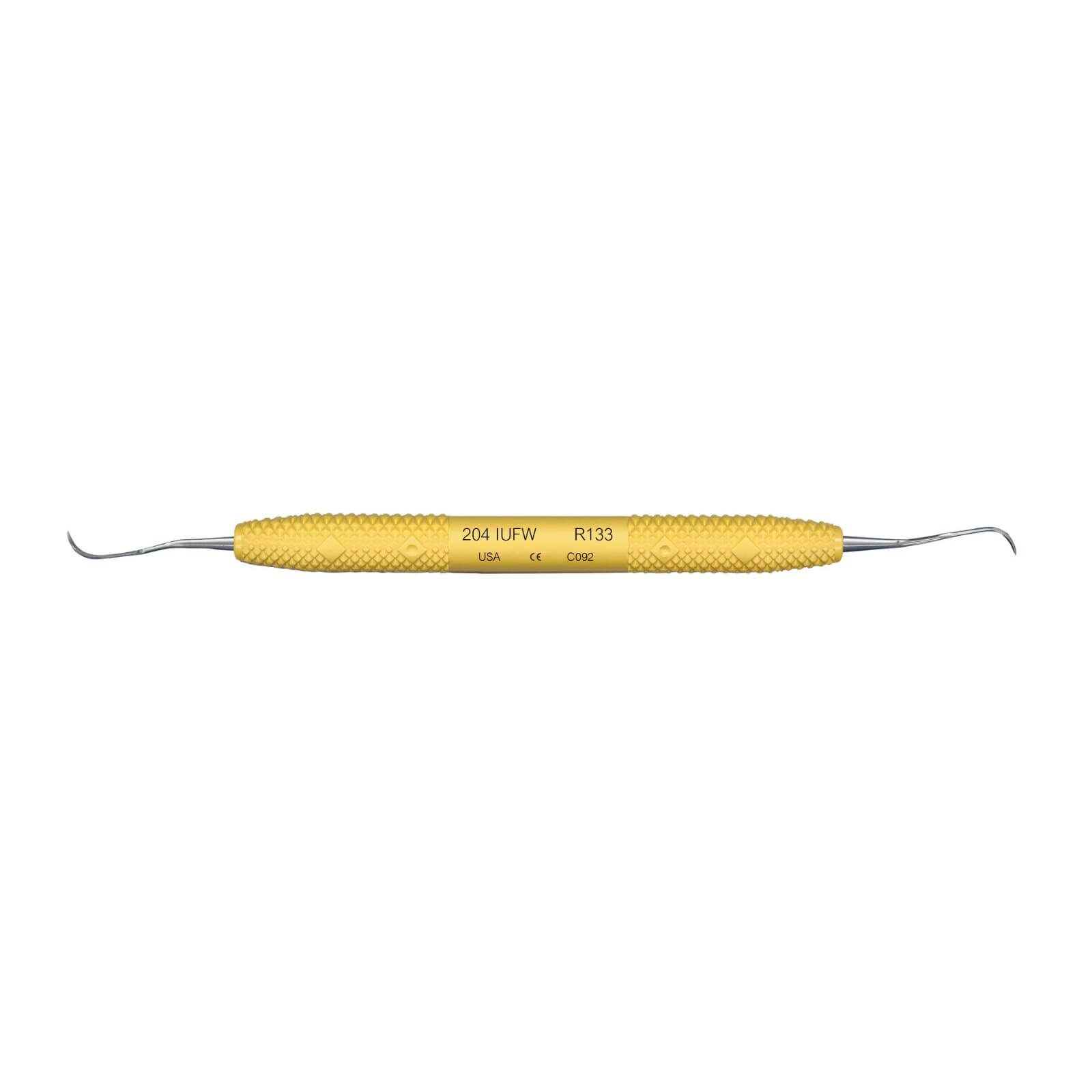 PDT Cruise Line 204 IUFW Posterior Sickle Scaler, Double-Ended, Yellow Resin Handle, R133 thumbnail 3