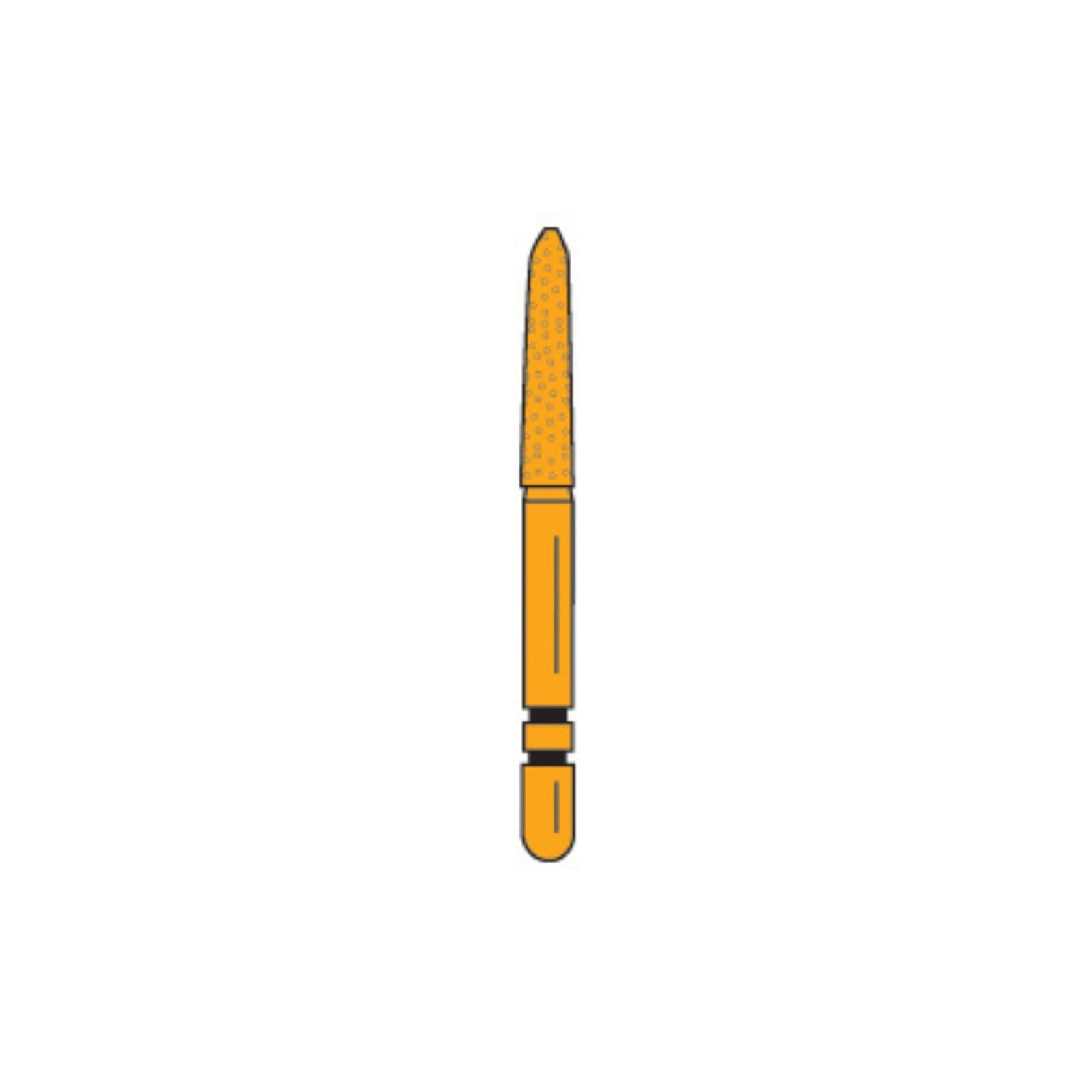 Two Striper Gold-Plated Diamond Burs, FG, Curettage, 254.SB, 1.8 mm Major/0.4 mm Minor Diameter, 8 mm Length, Medium, Blue, 5/Pk, 2015617 thumbnail 3