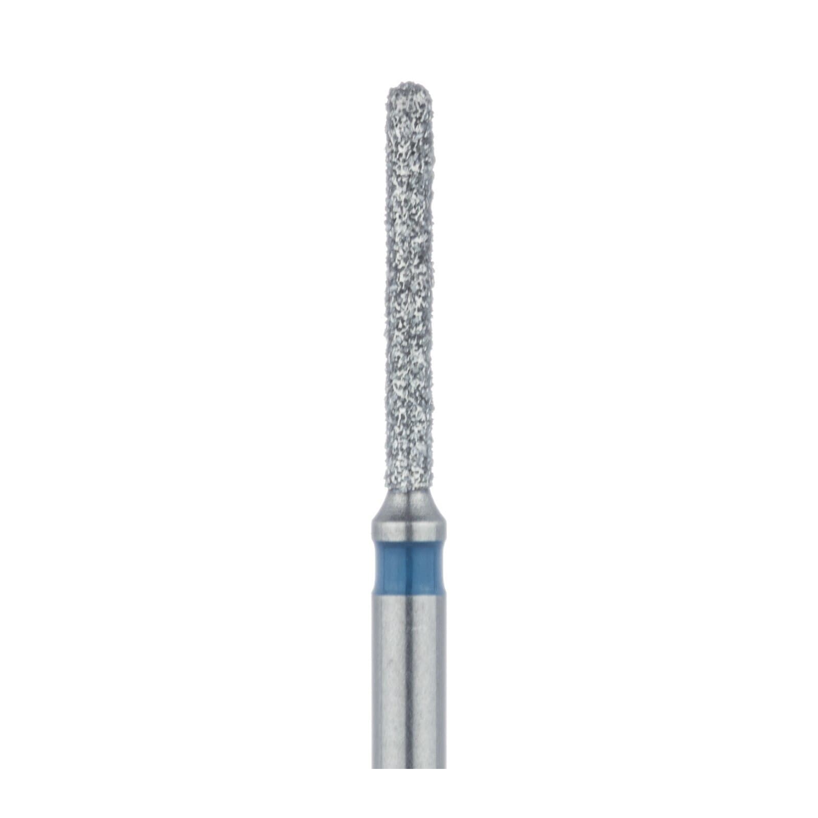 Meisinger 881-010-FG Diamond Bur, Round End Cylinder, Medium Grit, Blue Ring, FG, 1.0 mm Head Diameter, 8.0 mm Head Length, 5/Pkg thumbnail 3