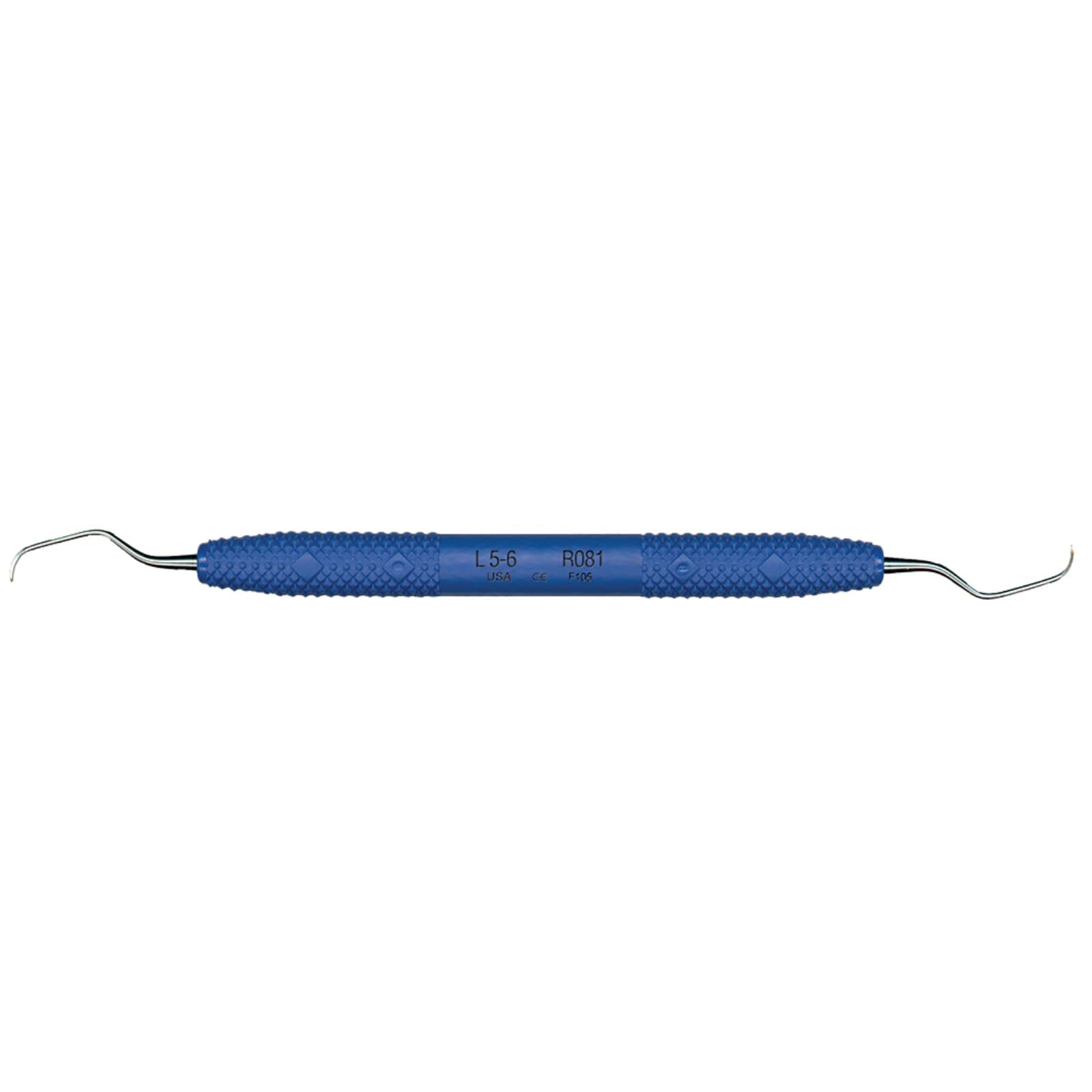 PDT Cruise Universal Curette, Langer 5/6, Double-End, Blue Resin Handle, R081 thumbnail 3