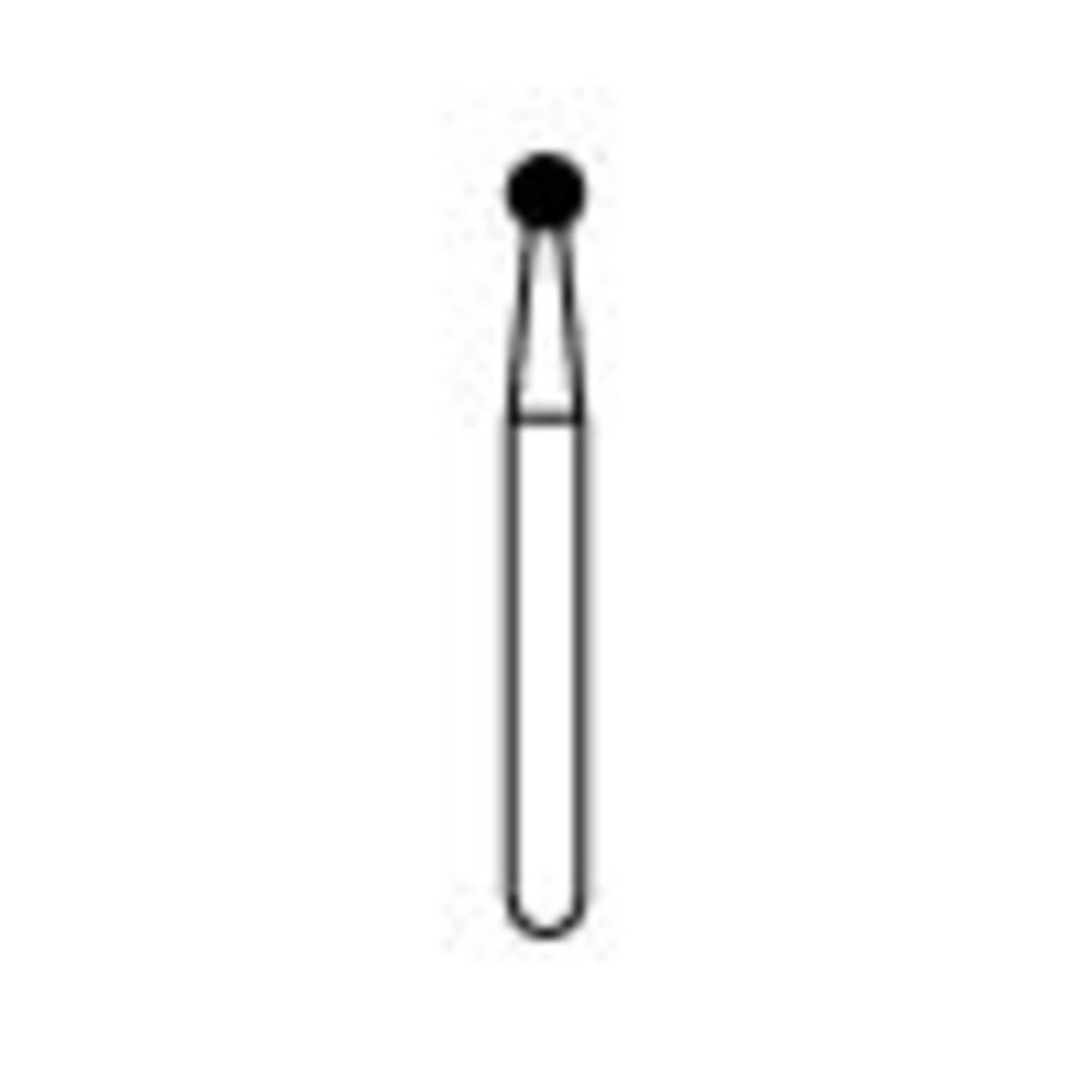 NTI Diamond Bur, FG, Round, #801-016, Fine Grit, Red, 1.6 mm, 5/Pk, F801-016 thumbnail 3