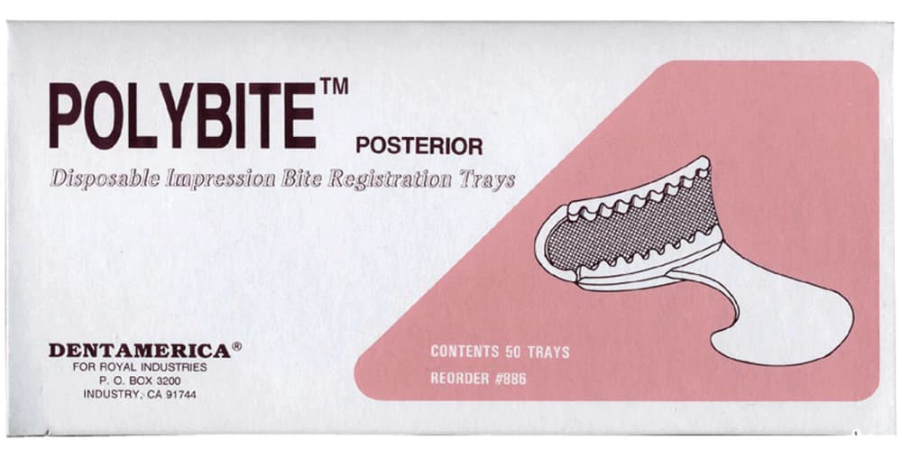Polybite Disposable 3-in-1 Bite Registration Impression Tray, Quadrant, 35/Box, 887 thumbnail 12