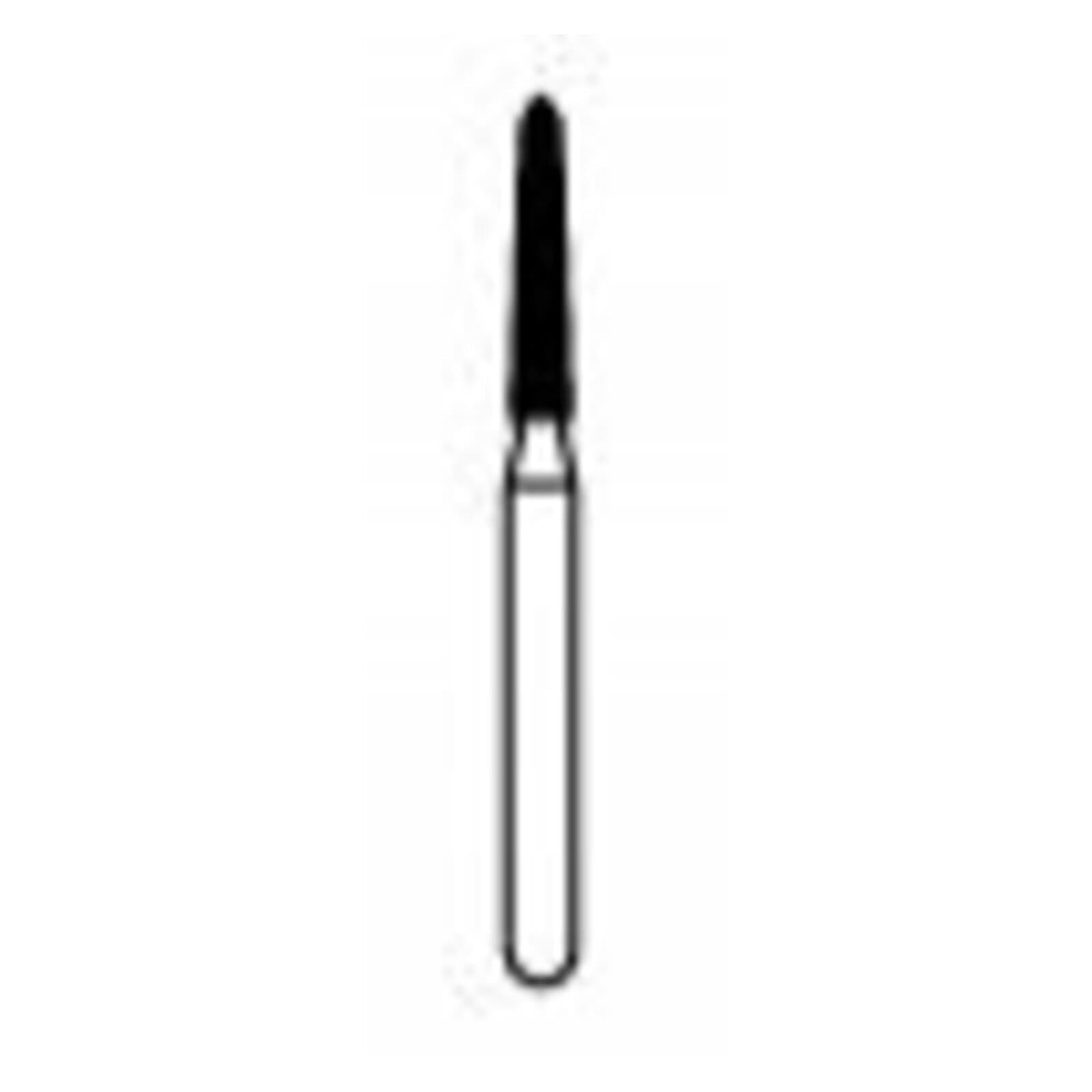 NTI® FG Diamond Bur, Fine Grit, Curettage, Cone Bevel End, #878K-014, 1.4 mm Diameter, 8.0 mm Length, Red Ring, 5/Pkg thumbnail 2