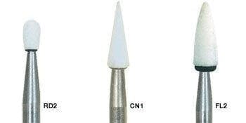 Dura-White Stones, HP (Straight Handpiece), Flame FL1, White, Aluminum Oxide, 12/Pk, 0202 thumbnail 6