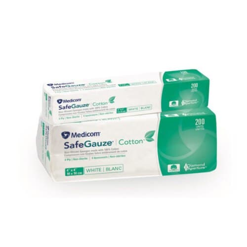 Medicom SafeGauze Premium Non-Woven Sponges, 2" x 2", 4-Ply, Non-Sterile, 5000/Case, 4522-5 thumbnail 3