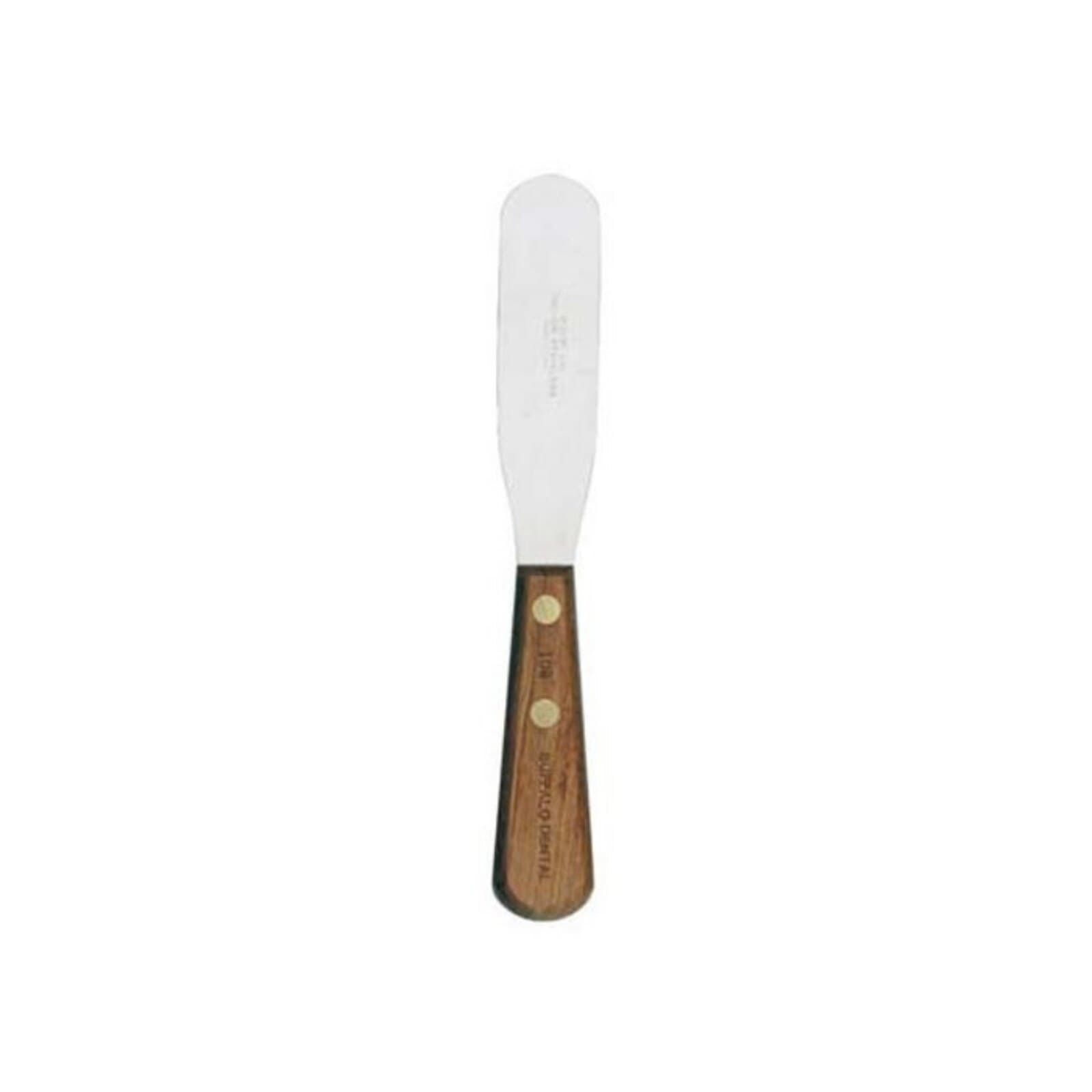Buffalo Dental #10R Plaster Spatula, Extra-Stiff Stainless Steel Blade, 4.25", Rosewood Handle, 79410 thumbnail 2