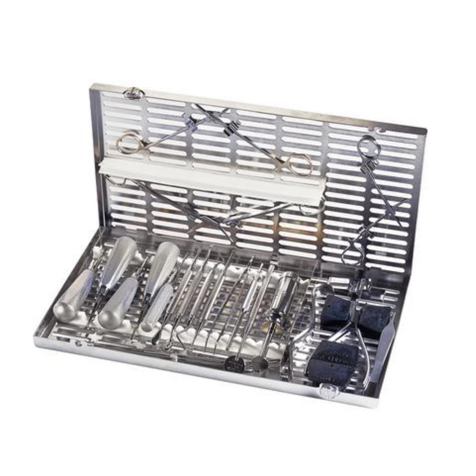 Hu-Friedy IMS Signature Series Oral Surgery Cassette, White, 8" x 14.5" x 1.25", Holds 19 Instruments thumbnail 2